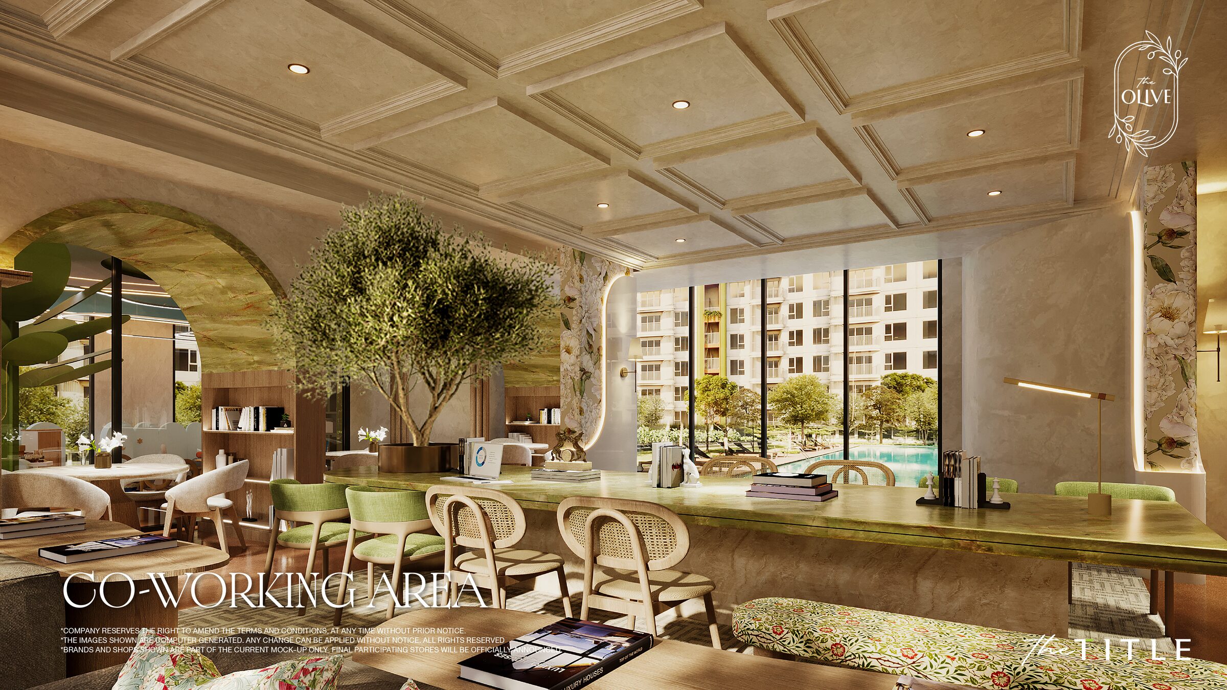 The Olive pool and lounge